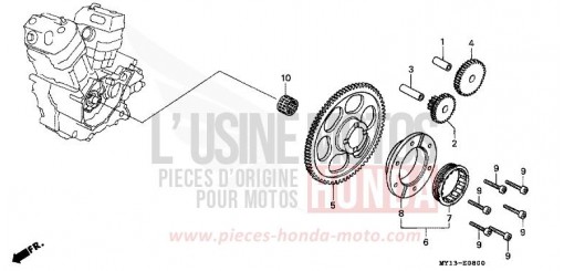 EMBRAYAGE DE DEMARRAGE XRV750W de 1998